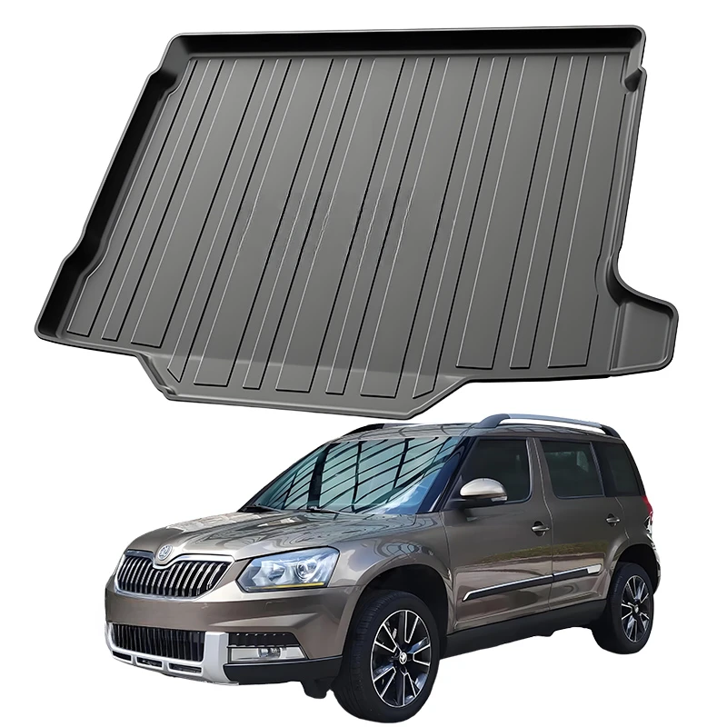 Upgrade TPE Car Rear Trunk Mats Storage Pads Cargo Tray Dustproof Waterproof Protecion Cushion For SKODA Yeti 2014-2017