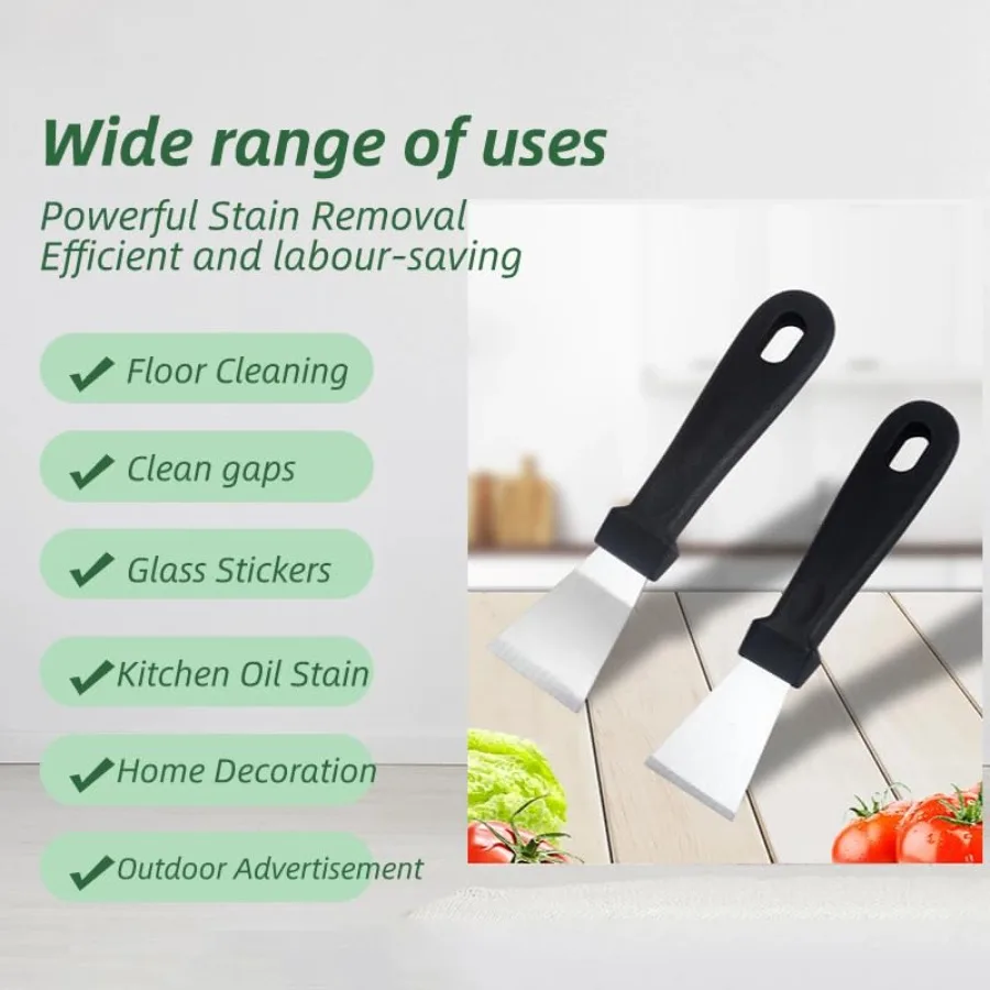 2 قطعة مكشطة التنظيف للأفران مواقد التعريفي الفرن الفولاذ المقاوم للصدأ متعدد المطبخ مكشطة مع 3 قطعة الفولاذ المقاوم للصدأ النحاس النايلون #3