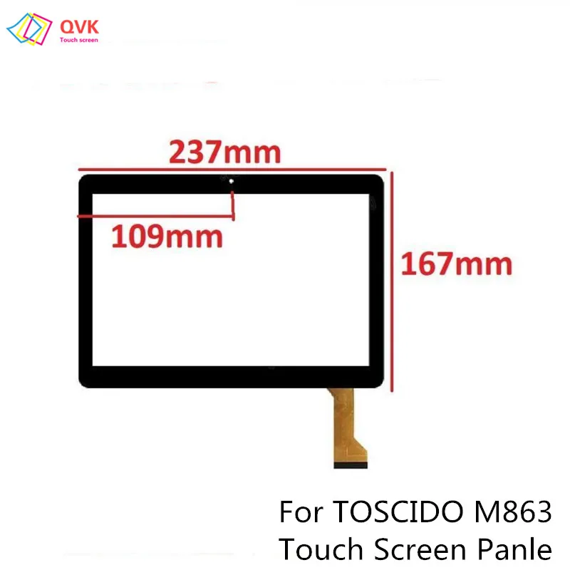 New 10.1 inch Black For TOSCiDO M863 Tablet PC capacitive touch screen digitizer sensor glass panel M863