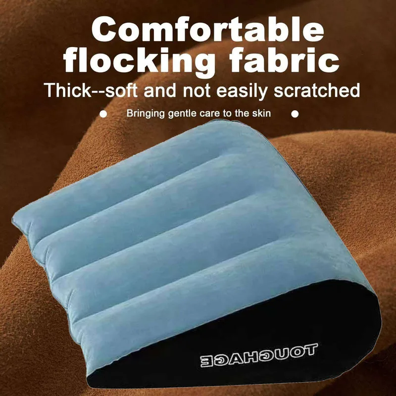 

Soft Cushion Wedge Pillow Inflatable Triangle Sit Up Travel Sleeping Acid Reflux After Surgery Leg Elevation Support Reading