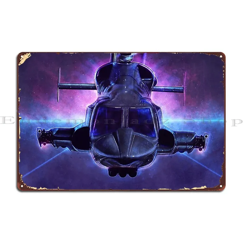 Airwolf Metal Sign Design Party Funny Plaques Cave Tin Sign Poster