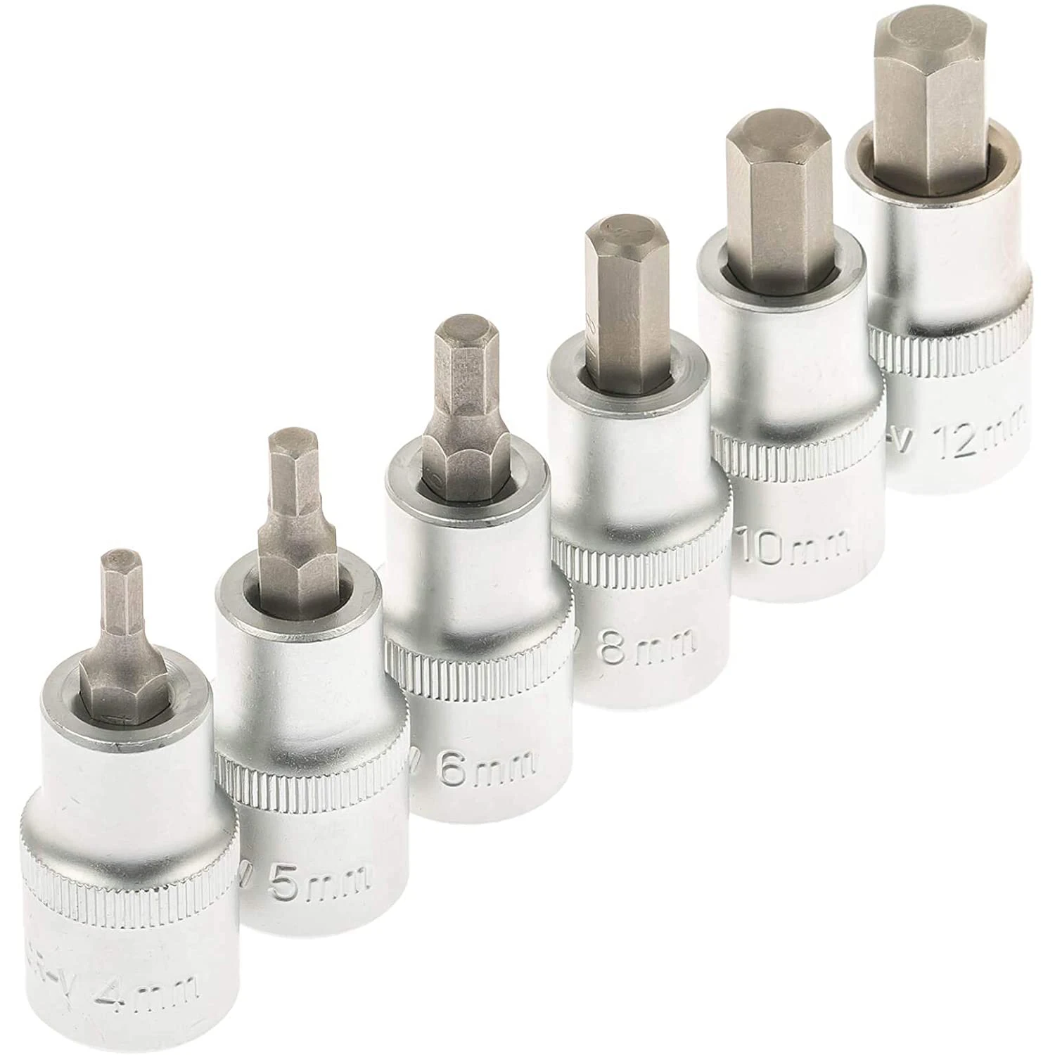 【NEW YEAR  】12 Hex Sockets Set Of 1/2 Socket Wrenches For Hex Wrenches, H4, H5, H6, H8, H10 And H12