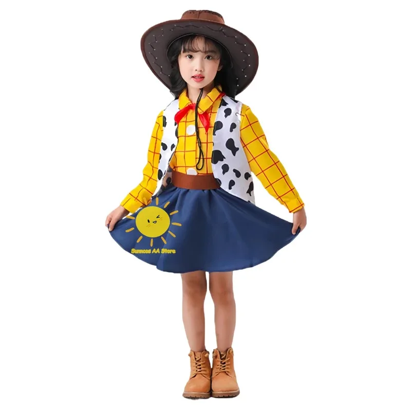 2025 11 BEAST KINGDOM Аниме История игрушек Косплей Костюм Ковбойские костюмы Жилет Шляпа Шарф Пояс Вуди Хэллоуин Карнавал Co