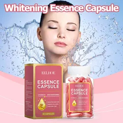 60Pcs Hyaluronic Acid Capsules Essence Moisturizing Brightening Even Skin Tone Niacinamide Whitening Serum Capsule Face Care