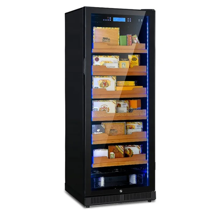 Armário de charutos de porta única de temperatura e umidade constante armário de charutos de exibição inteligente de temperatura única 120
