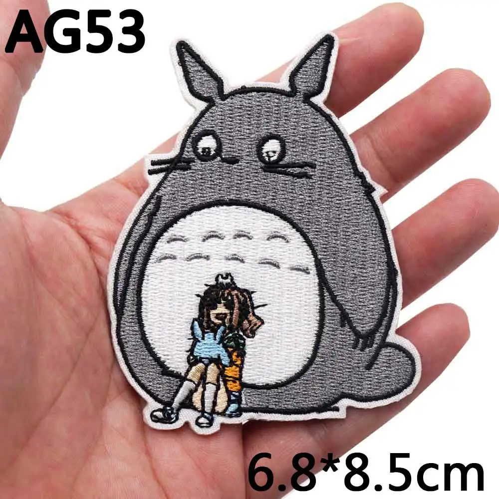 AG47-68 Cartoon Embroidered Patches Merrowed Border Badge with Hook Backing for Clothing Applique