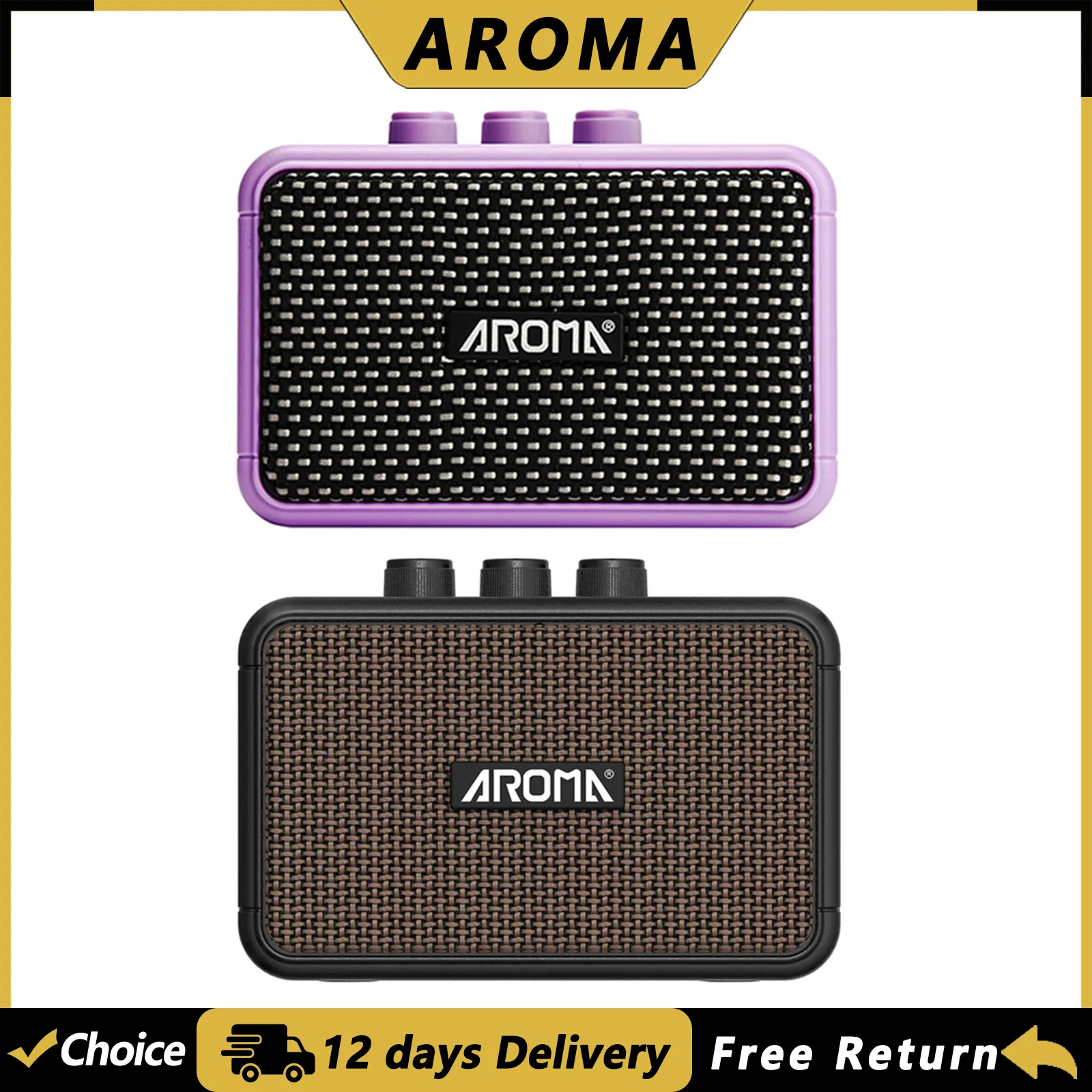

Усилитель для гитары AROMA AG-04 5W с Bluetooth, каналами Clean и Overdrive, запчасти и аксессуары для электрогитар