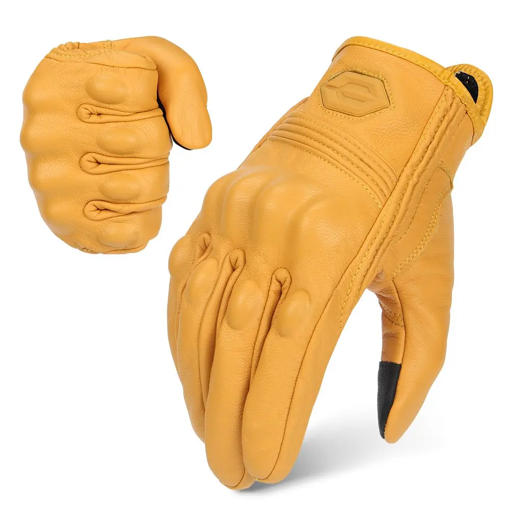 

Мотоциклетные перчатки, летние дышащие перчатки для мотокросса, мужские и женские байкерские велосипедные перчатки в стиле ретро, перчатки для езды на мотоцикле с сенсорным экраном