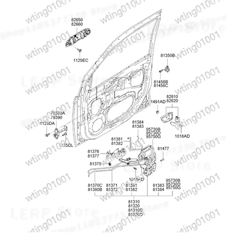 for X-T 957351C010 Front Left Door Lock Actuator Motor Replacement Fits Hyundai Getz Click 2002-2010 95735-1C010 Reliable