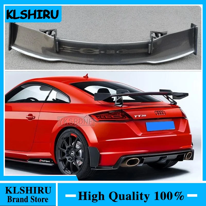 

Rear Genuine Carbon Fiber Trunk Spoiler Deck Wing For Audi New R8/TT/TTS/TTRS/S3/S4/S5/S6/S7/S8 Auto Accessories Car Styling