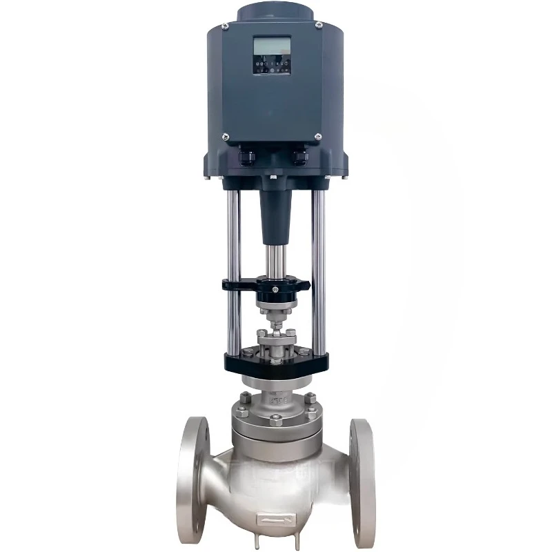 Electric control valve ratio, single seat steam heat transfer oil sleeve, temperature, pressure and flow intelligent control