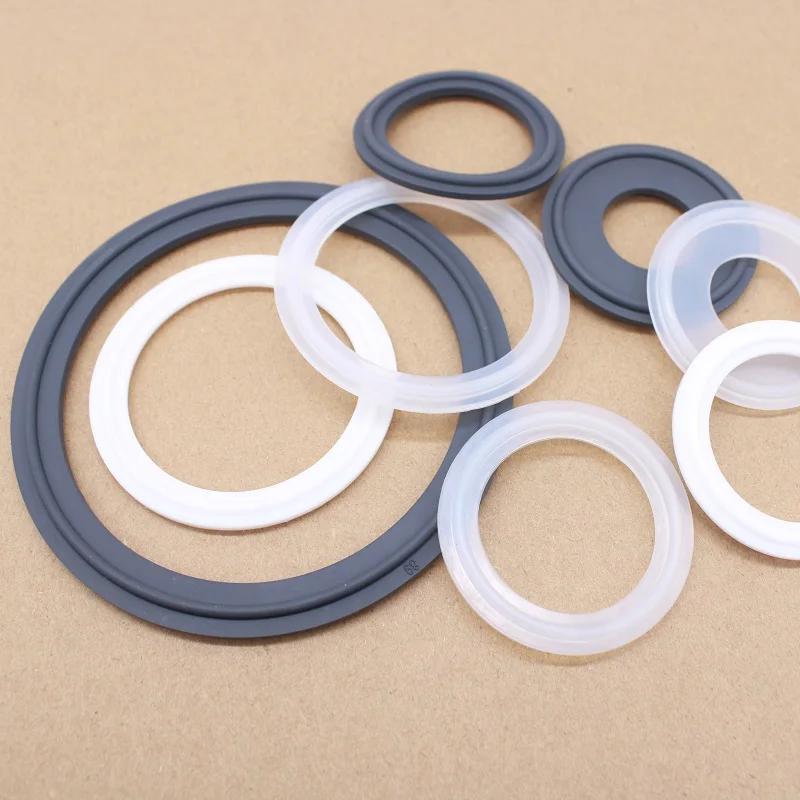 SAP Tri Clamp Silicon PTEE FPM Gasket food grade White Silicon gasket fit tri clamp ferrule 3/4