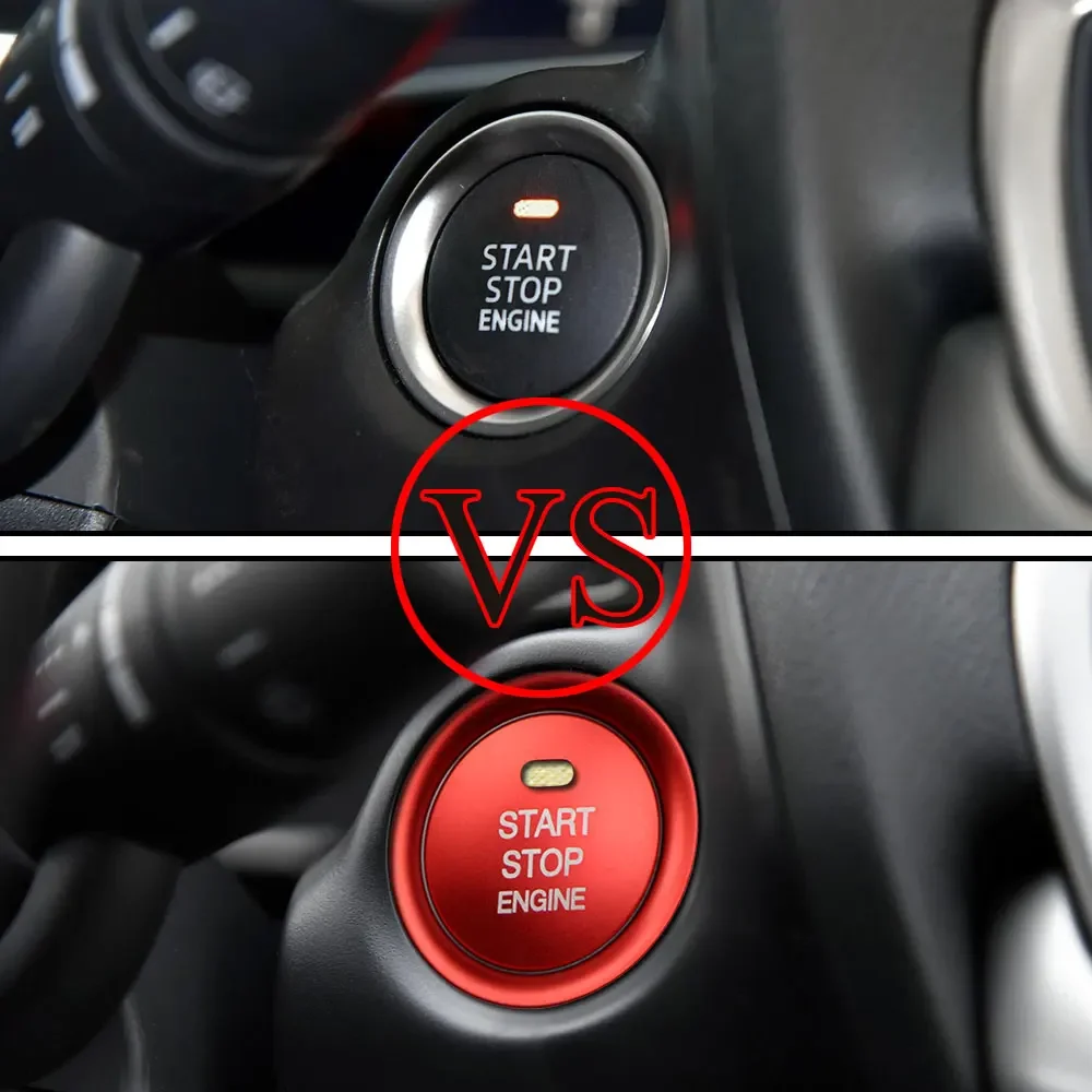 Car Ignition Key Ring Cover Trim for Mazda CX5 CX3 CX4 Cx-3 3 6 Axela Atenza Engine Start Stop Switch Button Sticker Accessories