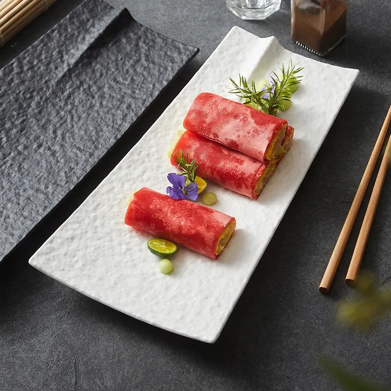 Ceramic Dessert Plate Hotel Restaurant Features Small Dishes Household Kitchen Fruit Salad Plate Sushi Plate