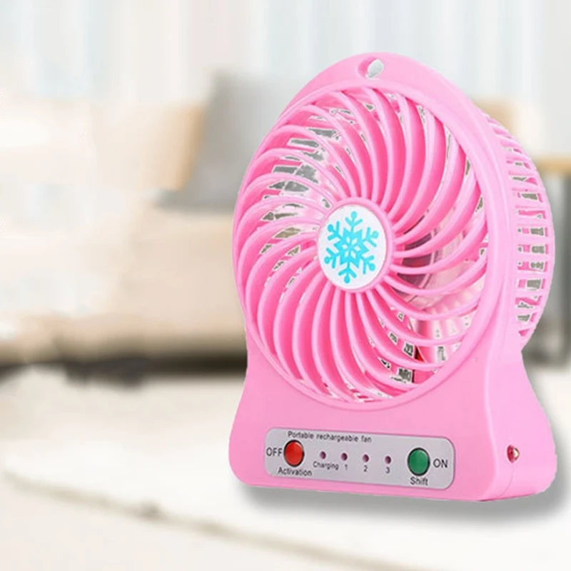 Tragbarer wiederauf ladbarer Mini-Lüfter Luftkühler Mini-Tisch ventilator USB-Kühlung wiederauf ladbare Hand ventilatoren grün