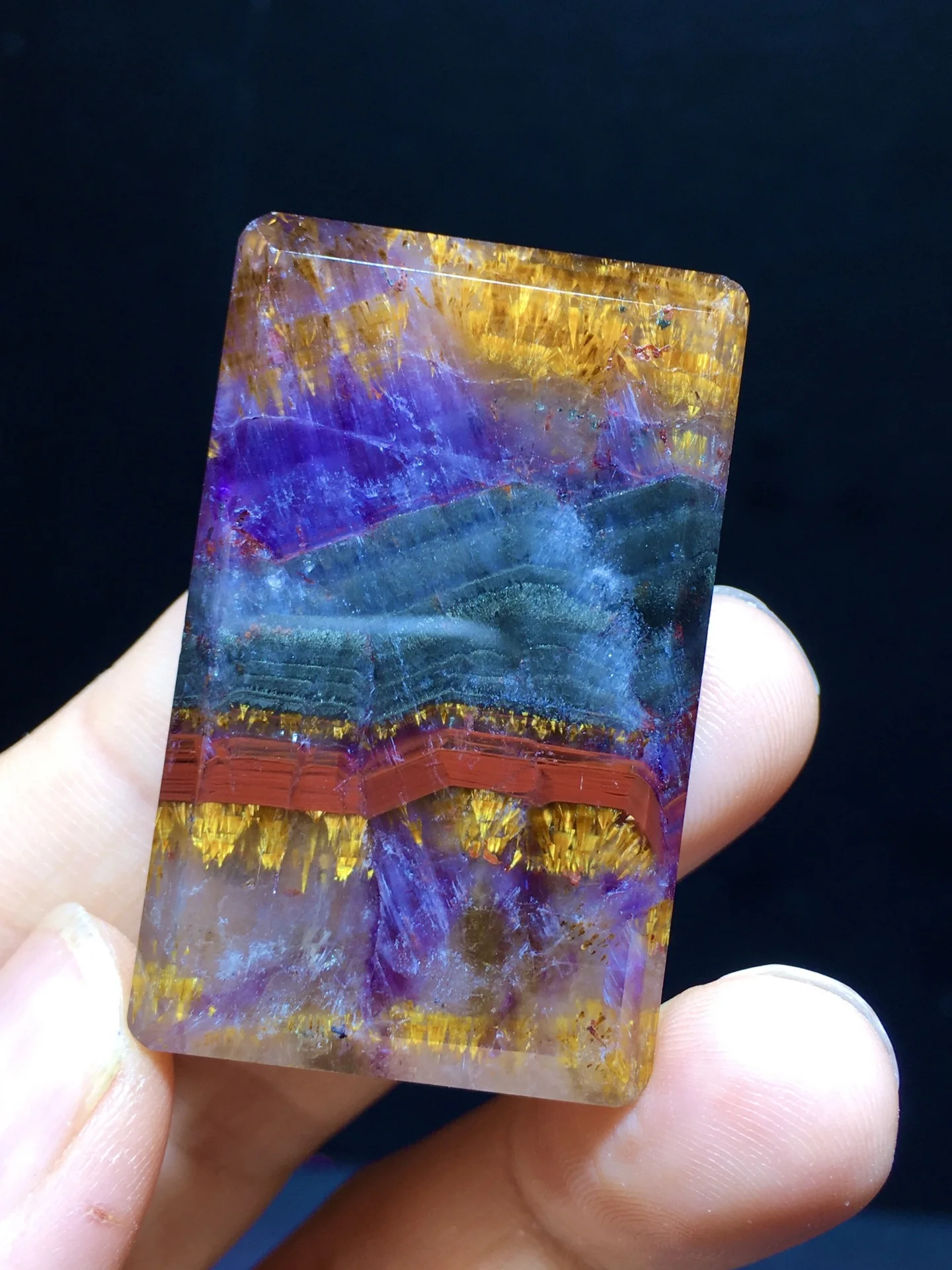 Natural Purple Cacoxenite Auralite 23 Pendant 43.1/26.8/7mm Red Purple Rutilated Beads Jewelry  AAAAA