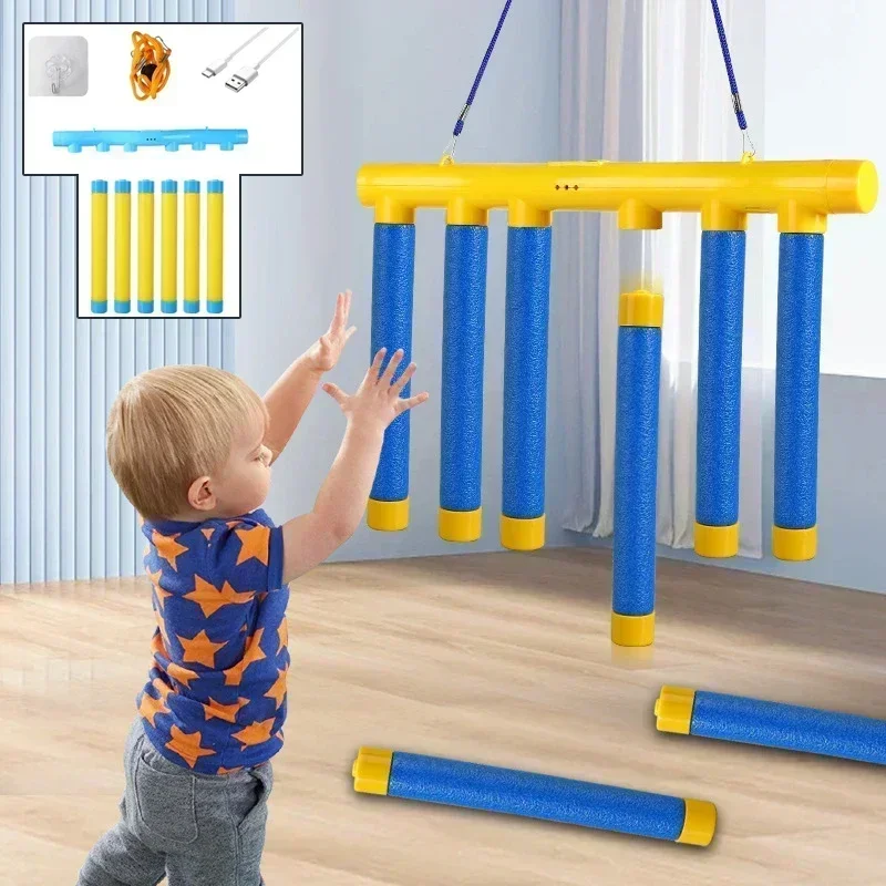 Juego divertido de palos que caen para entrenar, capacidad de reacción, actividad educativa, interacción entre padres e hijos, juguete de juego de fiesta