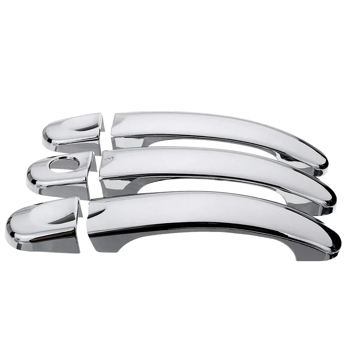 6Pcs Chrome 3 Door Handle Cover Trim Set For VW Transporter T5 Caravelle Caddy Multivan 2003-2009