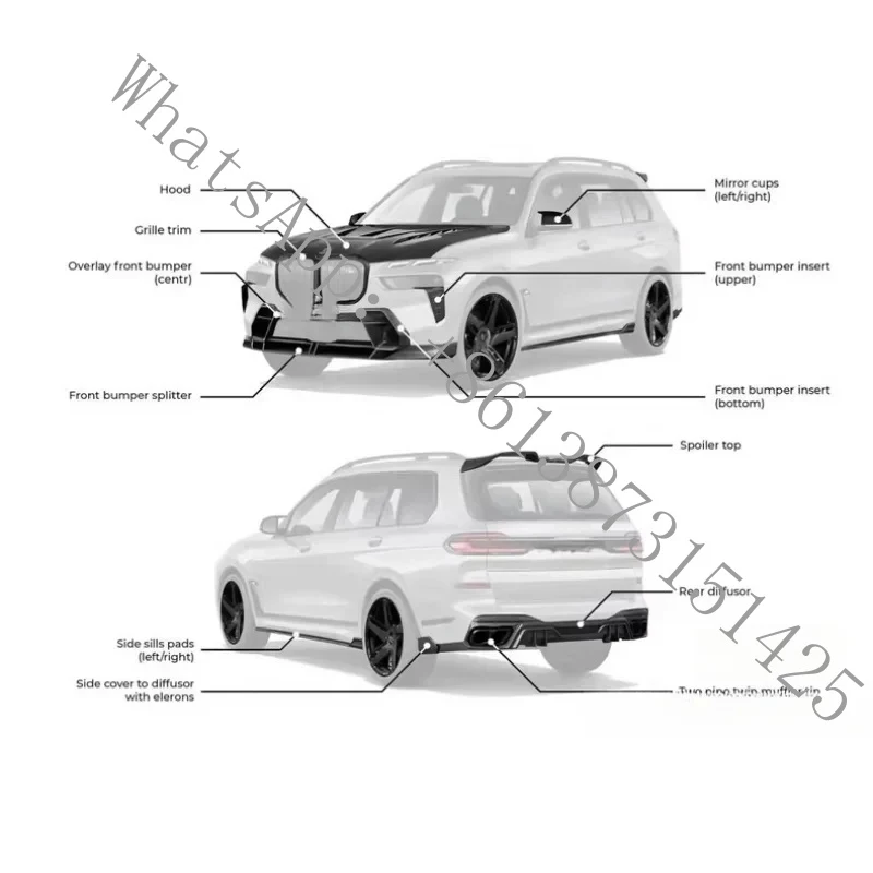 

Suitable Premium Car Accessories Upgrade LD Style Hood X7 G07 High Quality Carbon Fiber Body Kit CarbonDurable