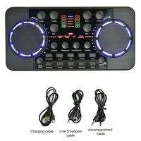 Professional V300 Pro Sound BT Card Audio Interface Mixer DJ Digital Effect Noise Reduction Console USB Record For Singing
