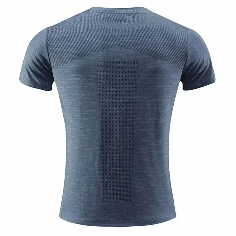 Lemon-T-shirt de sport à manches courtes pour homme, maillot de gym, chemise de fitness, t-shirt d'entraînement, t-shirt de course respirant, séchage rapide