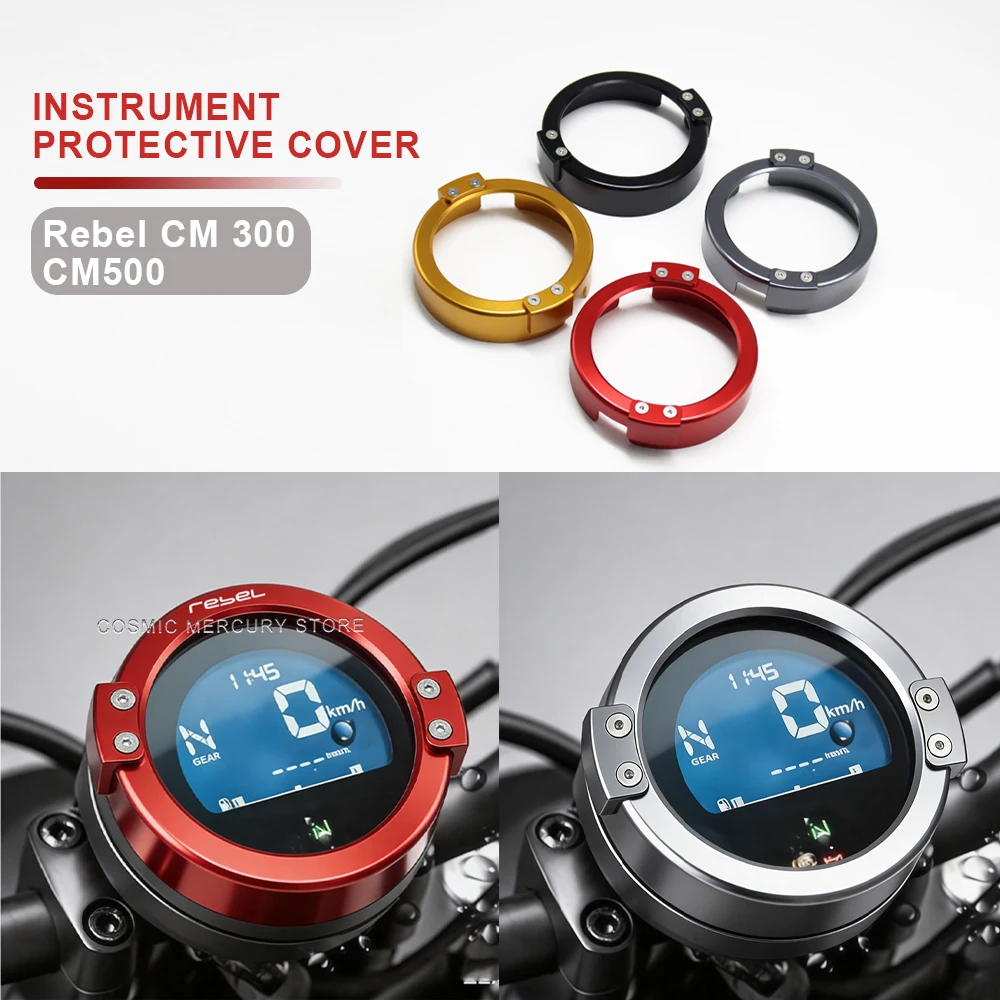 

Алюминиевый спидометр с ЧПУ для мотоцикла, прибор, кольцевая крышка для Rebel CM300 CM500