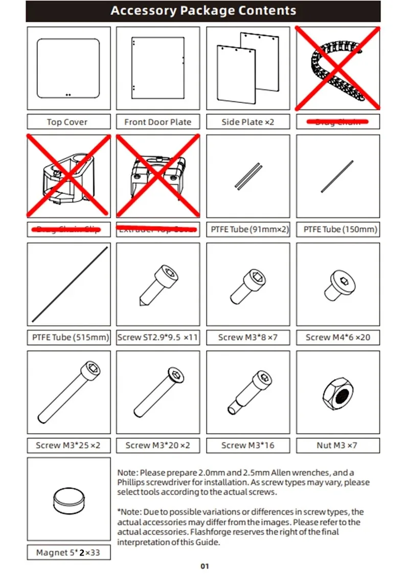 Imagem -02 - Flashforge Aventureiro Selado Placa Acrílica com Película Proteção Gabinete Faça Você Mesmo Placas Acrílicas Parafuso e Tubo Ptfe Ad5m 5m