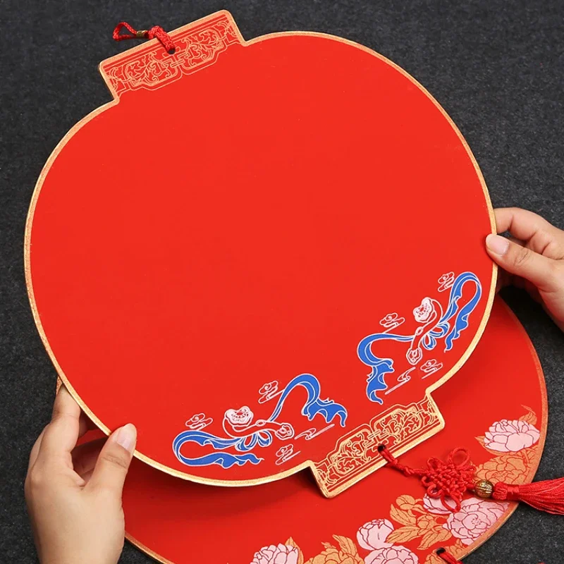 Batik Red Rice Paper Cards Red Half-Ripe Xuan Paper Brush Calligraphy Drawing Papier New Year Wedding Festival Decoration Card