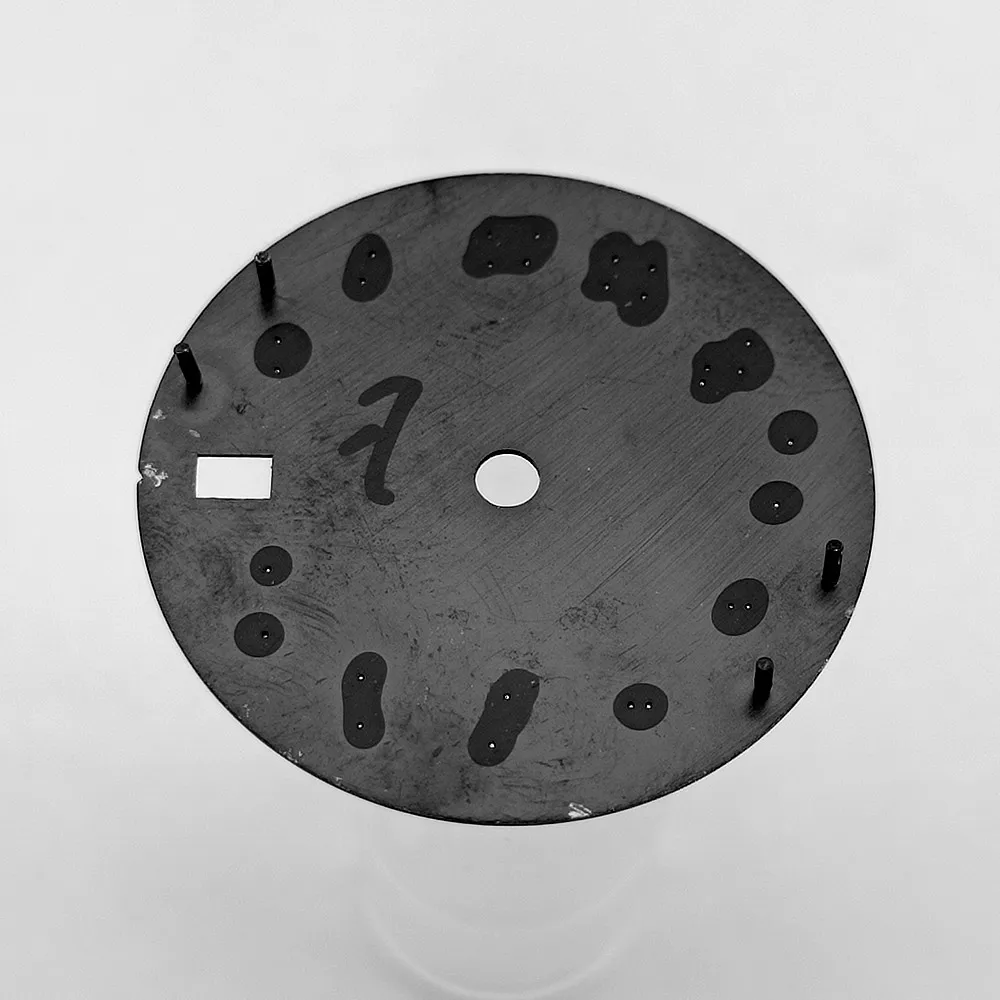 28,5-mm-Zifferblatt, passend für NH35-Uhrwerke, Zifferblätter mit römischen Ziffern, schwarz, silber, grün, blau, Uhrenteile, Zubehör, personalisiertes Zifferblatt mit Namen – Detail 6