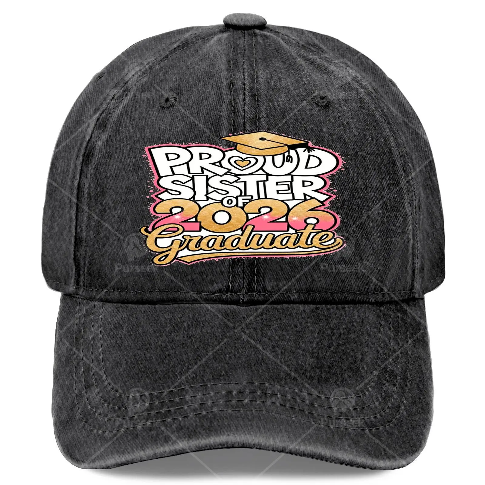 Proud Sister of A Class of 2026 Graduation Matching Family Baseball Hat Unisex