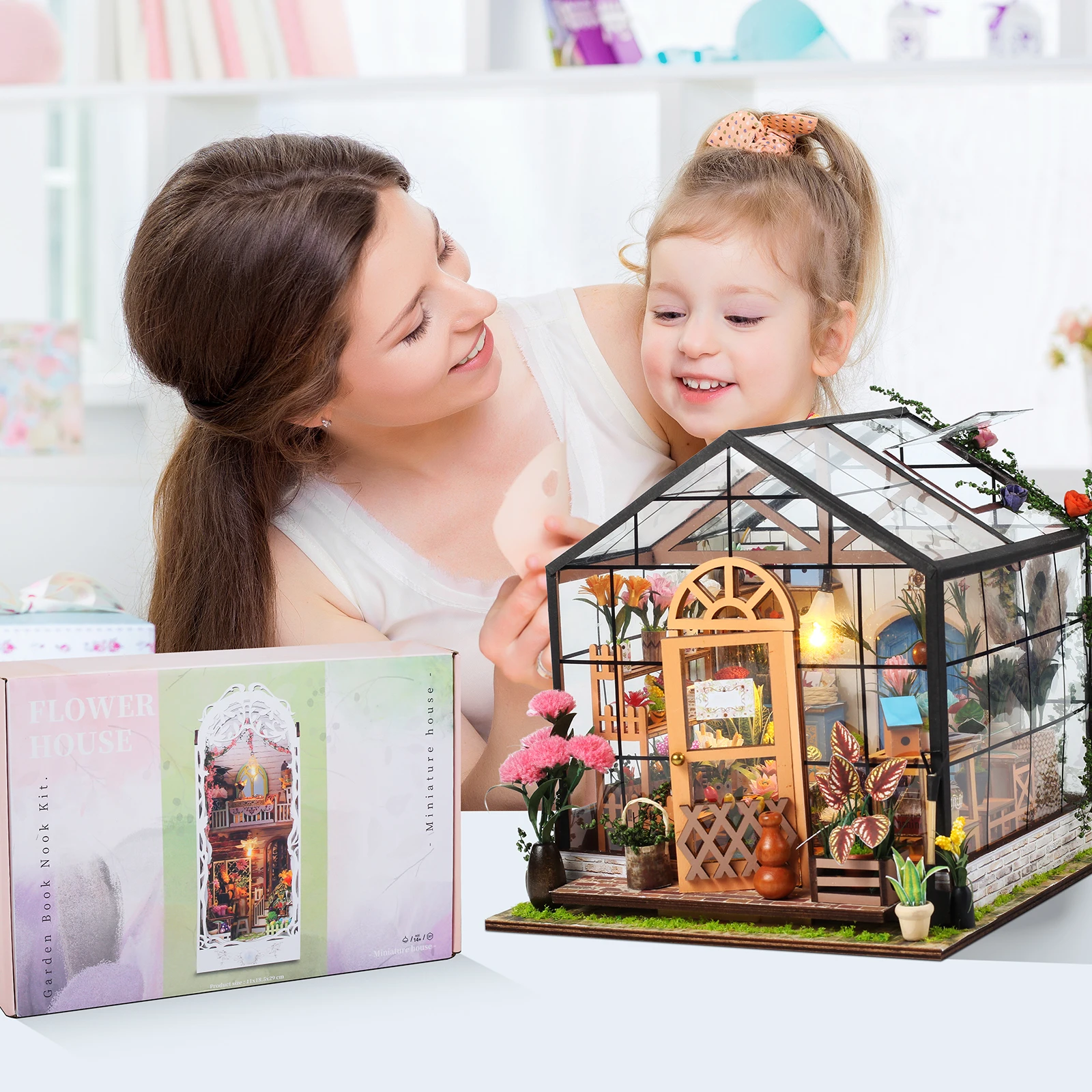 DIY Miniature Dollhouse Kit Mini Tiny House Kit Dollhouse Model Building Kit Miniature Items Puzzle for Kids Adult Birthday Gift