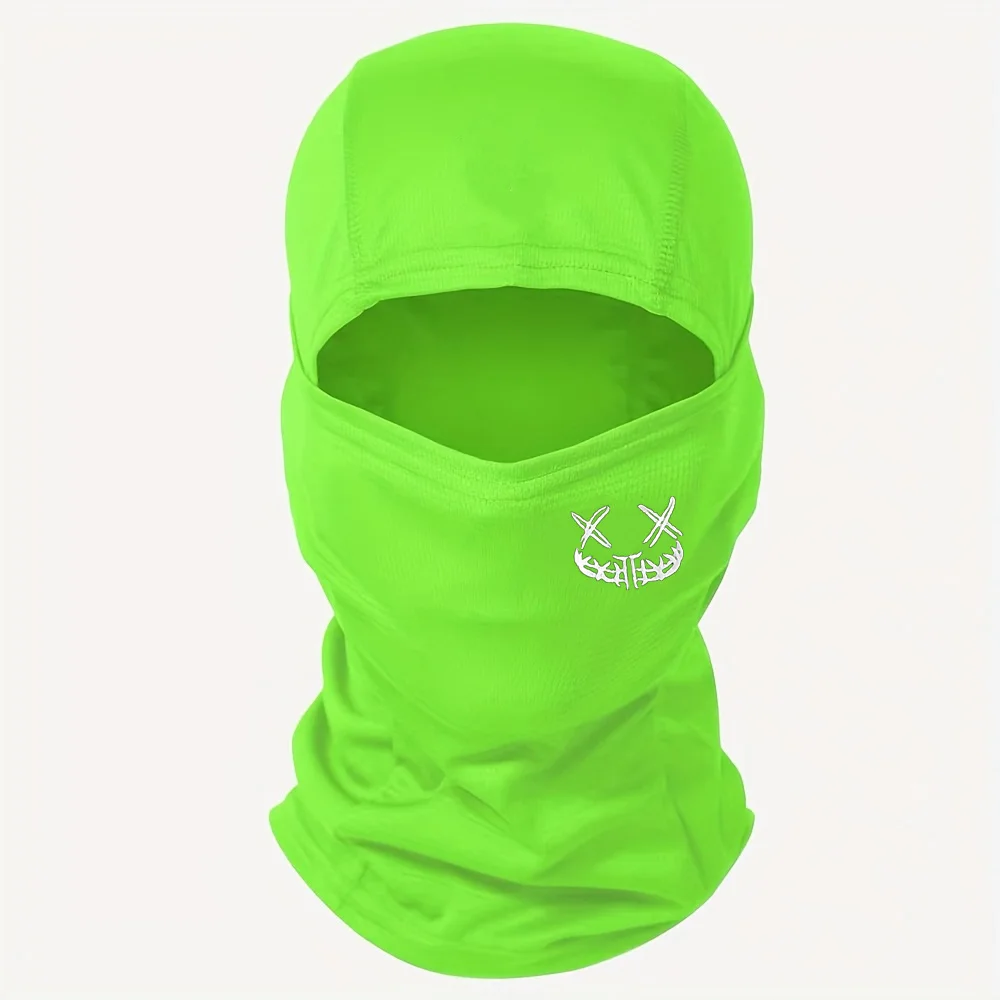 1/5PC meerkleurige Edgy Grin bivakmuts, geschikt voor buitenliefhebbers - stijlvol ontwerp in punkstijl, perfect om te fietsen