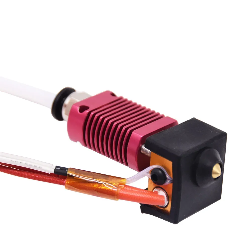 MK8 Extruder Hot End Kit Ender 3 Kit Nosel 3D Aksesori Printer Tabung Teflon Nosel Blok Pemanas Tenggorokan