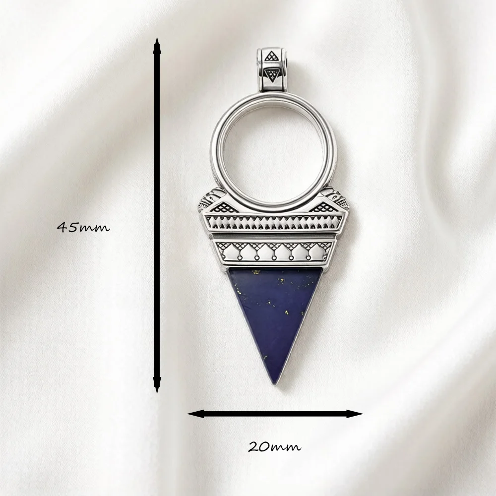 Pendant Lucky Blue Triangle Summer Brand New Rebels Jewelry Europe 925 Sterling Silver Mysticism Gift For Women Men