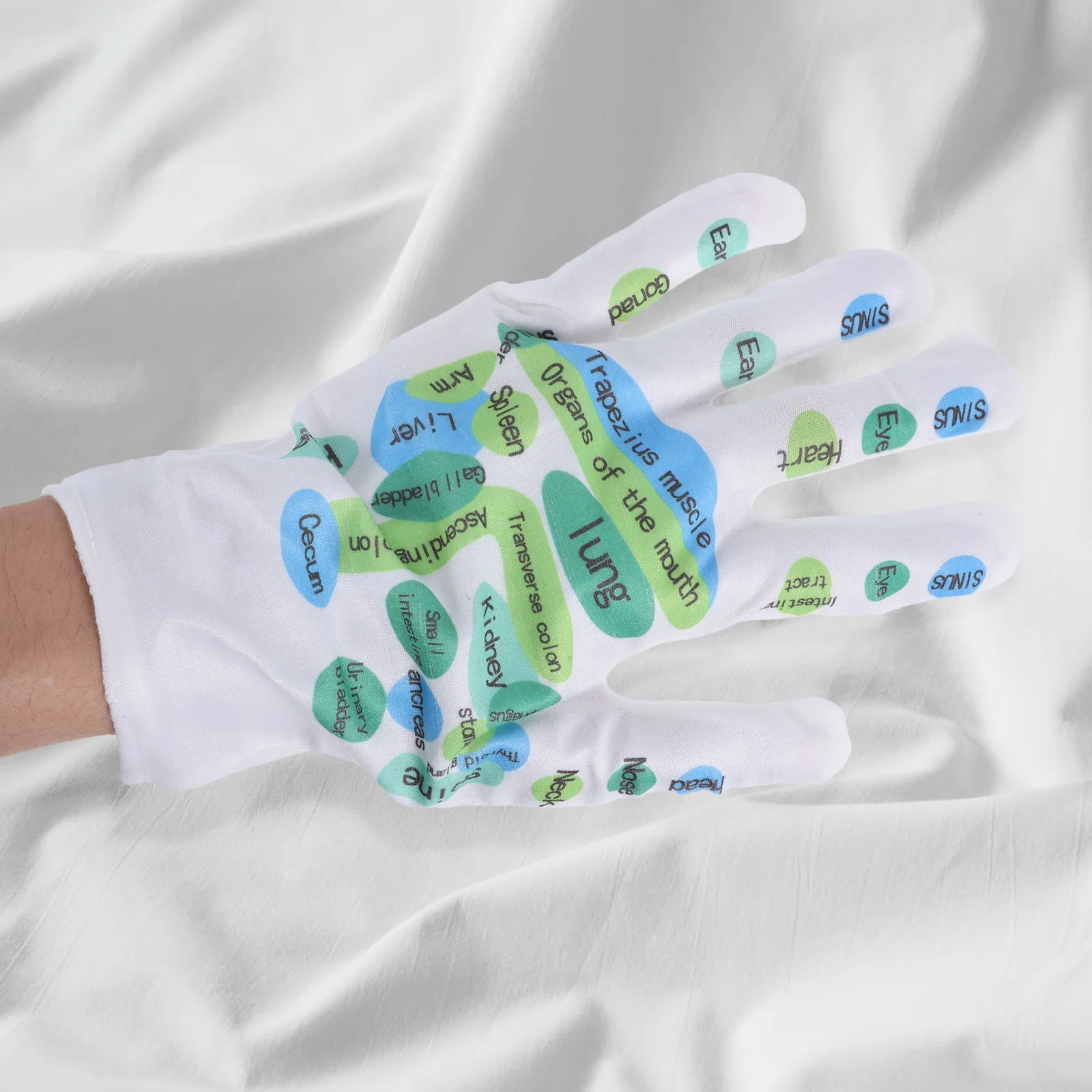 

2 Pairs Massage Gloves Feet Reflexology Socks Acupoint Tools Acupuncture Cotton