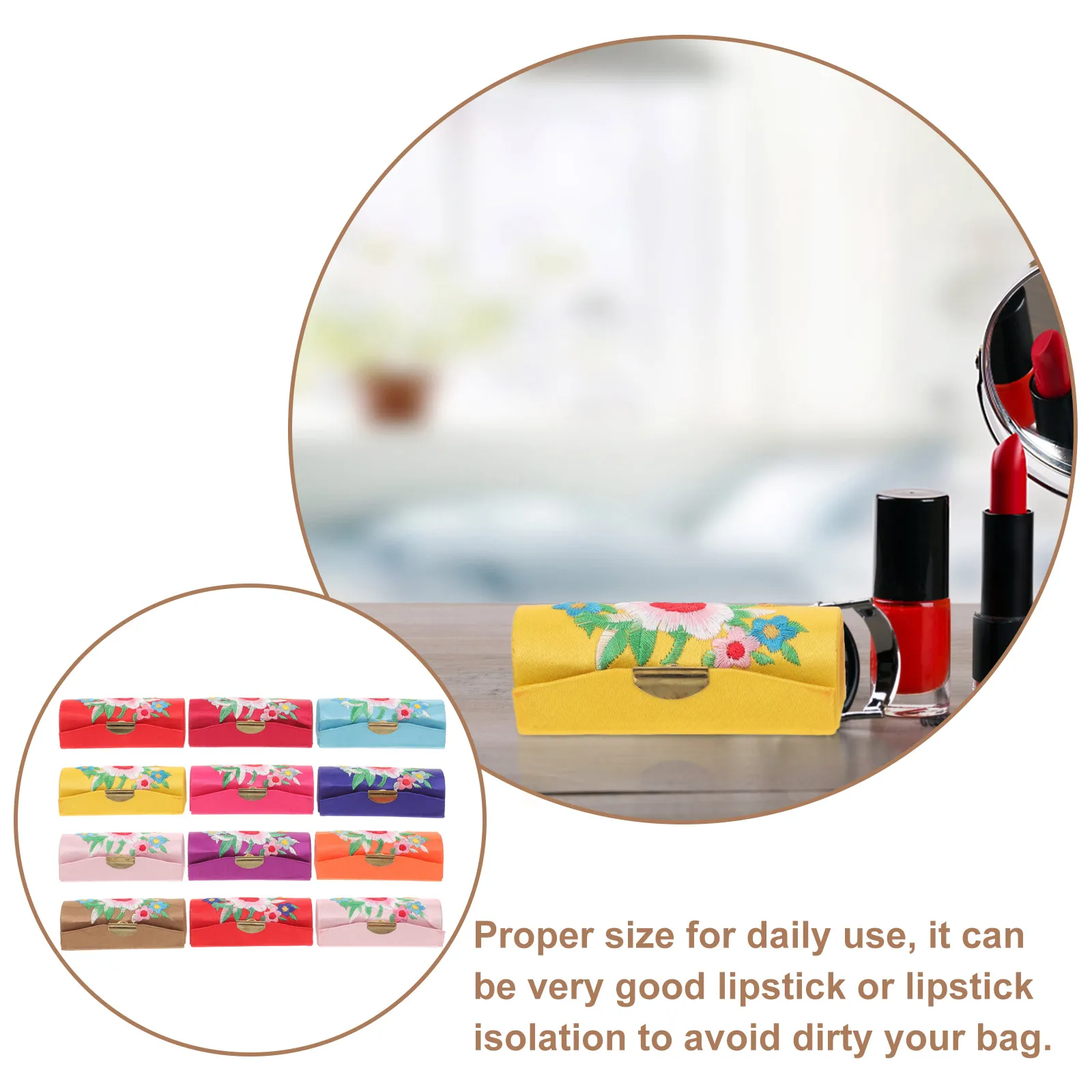 

12pcs Box Retro Holder Women Travel Outdoor Metal Pouch Organizer Outdoor Lipstick Cases Storage Case Mixed Colors