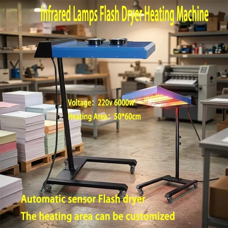 Professional 6000W Automatic Temperature Control Sensor IR Flash Dryer for Textile & T-Shirt Printing