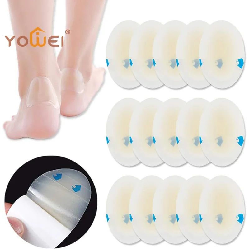 Latest 10/12pcs Adhesive Hydrocolloid Gel Blister Plaster Heel Anti-wearing Heel Sticker Pedicure Patch Plaster Foot Care Tools