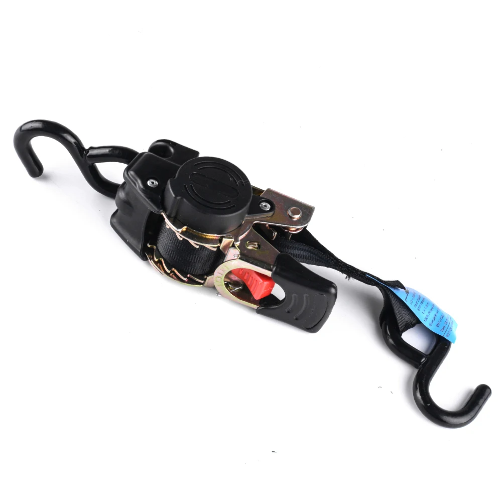 2 Auto Retract NO-RATCHETING Ratchet Straps for Motorcycles, ATVs Bikes view 6