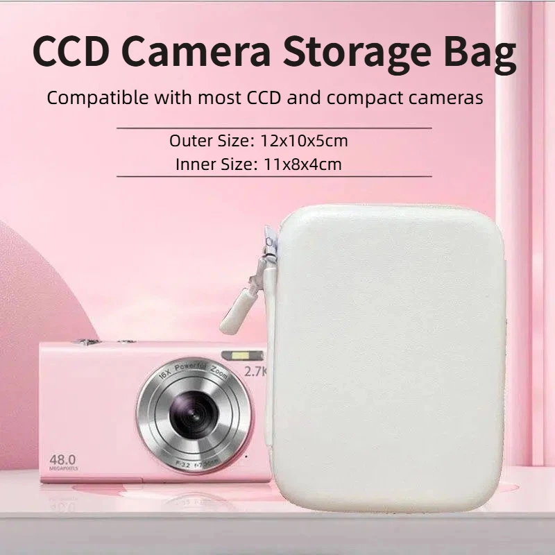 PU-Leder CCD Digitalkamera-Etui Hartschalen-Schutzhülle Kabelorganizer-Tasche für Canon Fuji Kodak Kameras