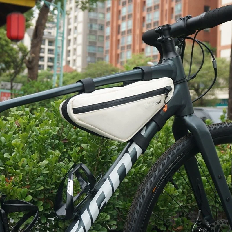 For Large-Capacity Waterproof Triangle Frame Bag for Mountain & Road Bikes Rigid Shape-Retaining Front-Tube Hanging Bag