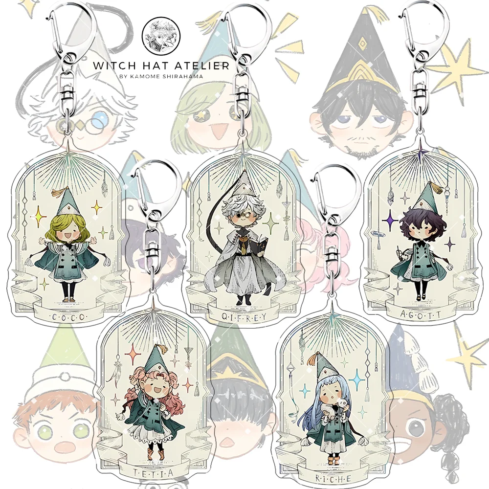 Anime Witch Hat Atelier Keychain Anime Figure Qifrey Olruggio Coco Daily Decor Backpack Ornament Bag Charm Birthday Gift