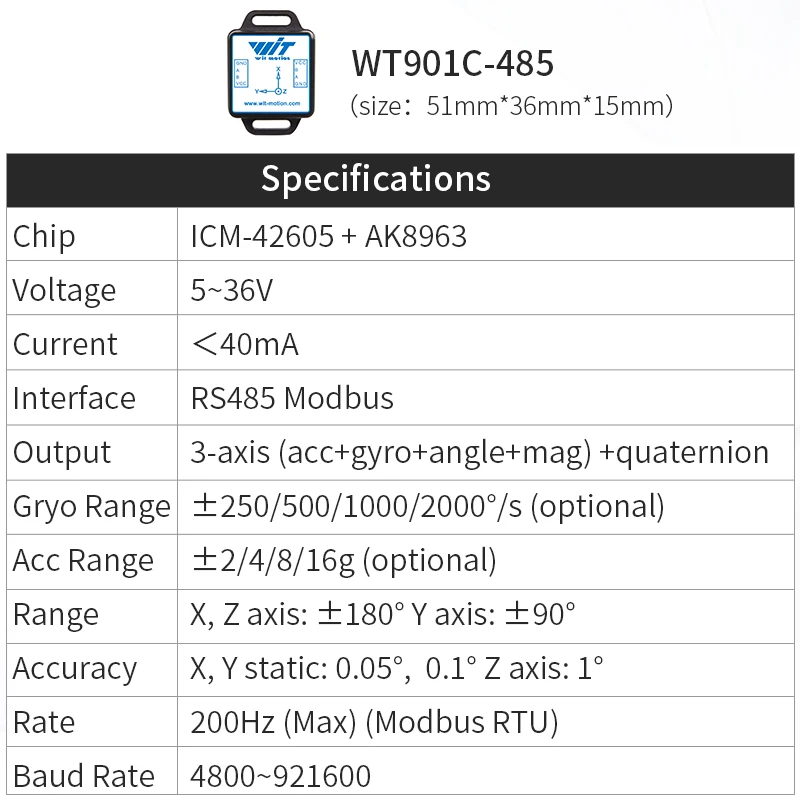 Variant: WT901CRS485 Standard