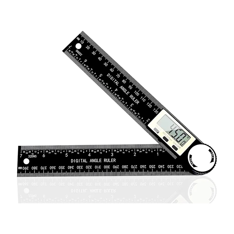 

Hot Sale-Angle Finder Protractor, 2-In-1 Miter Saw Protractor, 200Mm ABS Angle Ruler, High Accuracy Miter Angle Measuring Tool