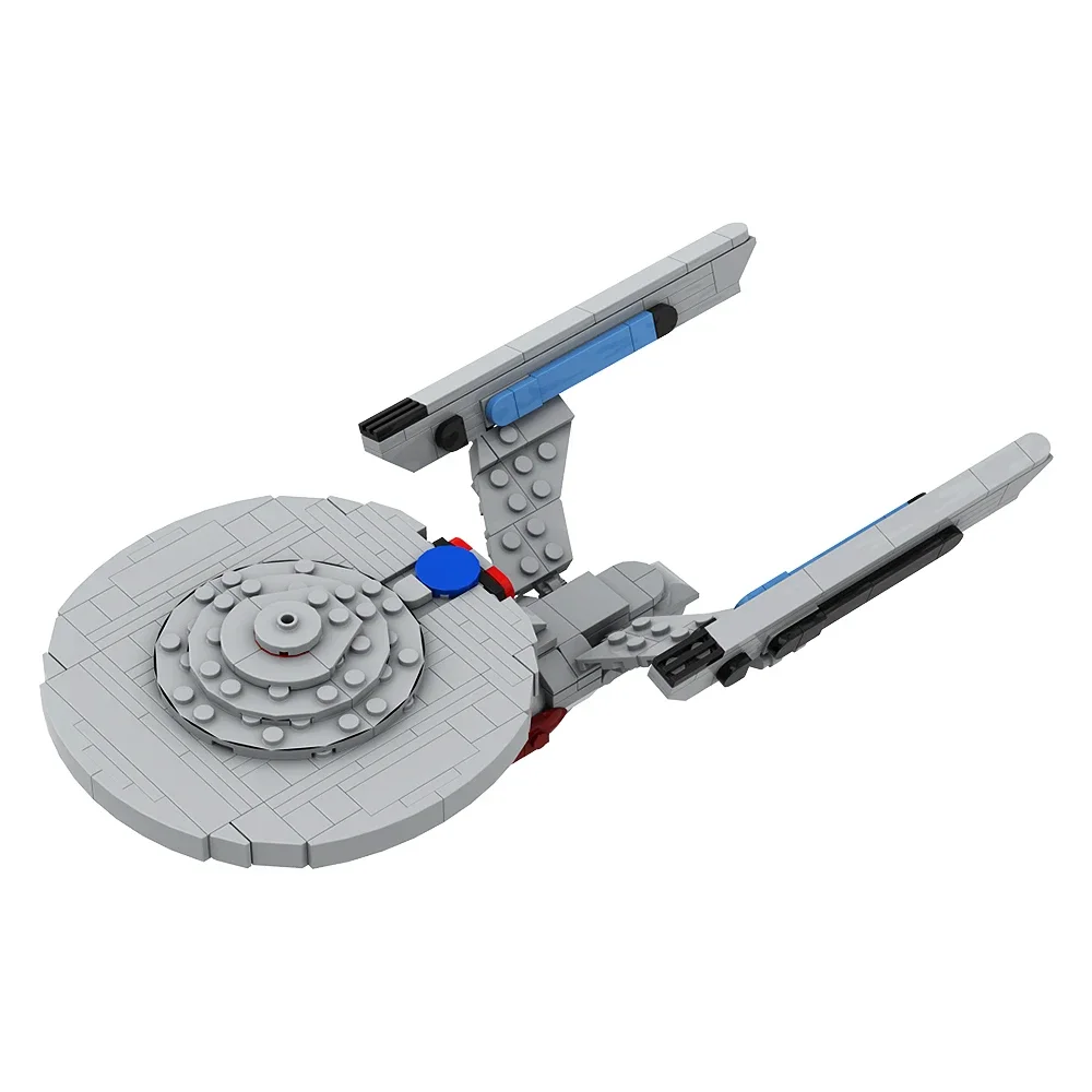 MOC Classic Movies Space Treks Enterprise 1701-A  Model Building Blocks Deep Space Nine DS9 Class Starship Bricks Toy Kids Gift