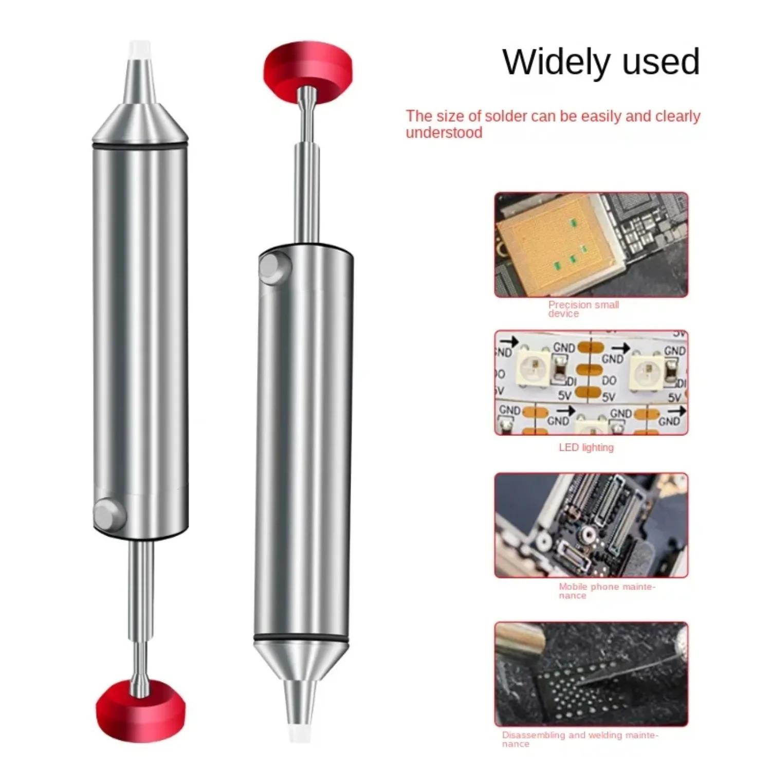 2pcs Aluminum Powerful Desoldering Pump Suction Tin Gun Soldering Sucker Pen Removal Vacuum Solder Iron Welding Repair Tool
