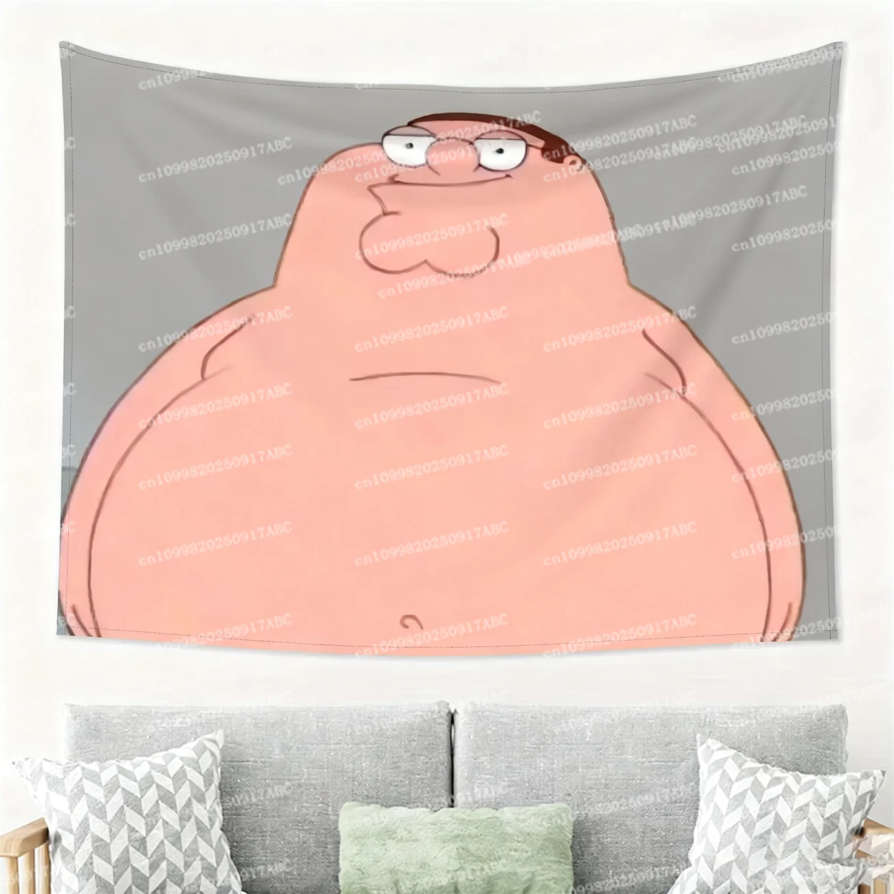 نسيج شخصية بيتر غريفين للتعليق على الحائط، ديكور منزلي خفيف الوزن لغرفة النوم وغرفة المعيشة والمكتب والحفلات المنزلية