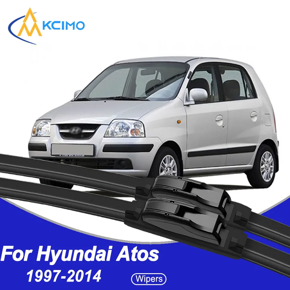 

For Hyundai Atos FF MX 1997-2014 Front Windshield Wiper Blades 2pcs Quiet Rain Windscreen Window Accessories