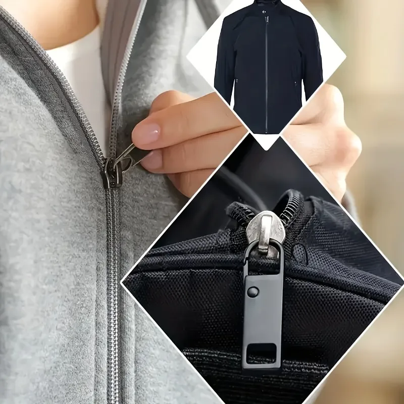 4 PCS Quick Fix Zipper Heads, Easy to Install, Luggage ,Jacket, Backpack, Boots, Detachable Zipper Durable Universal Repair Kit - view 5