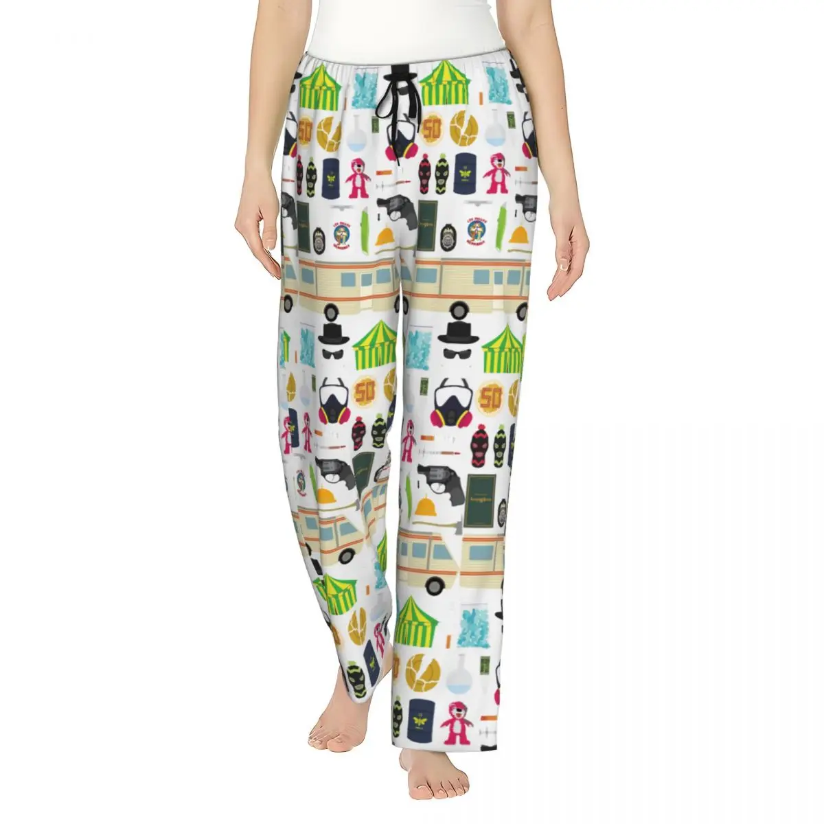 

Breaking Bad Walter White Meth Heisenberg Girl's Lounge Pants with Pockets Pyjama Pants Home Pajama Bottoms